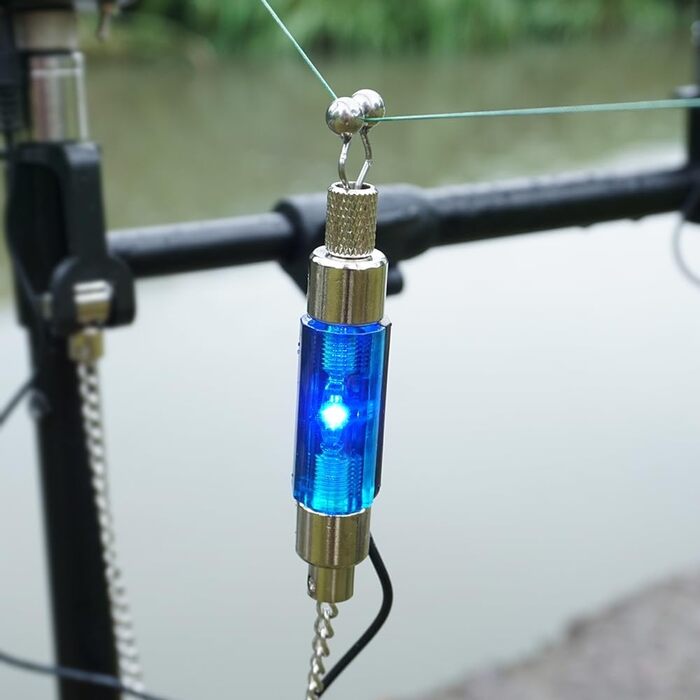 Індикатор клювання та світлодіодний комплект свінгерів, сині світлодіодні індикатори сигналізації про риболовлю, синій та червоний