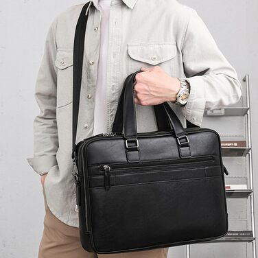 Сумка для ноутбука, портфель, сумочка, ділова сумка для ноутбука 15,6 дюйма, чоловіча, сумка для комп'ютера, шкіряний портфель, по