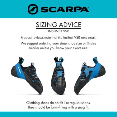 Скелелазні туфлі Scarpa Instinct Vs унісекс 47 EU чорний блакитний