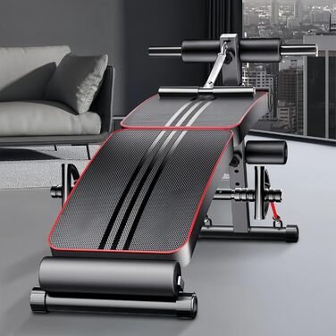 Складана лава для сидіння, багатофункціональна лава з регульованою висотою, з м&39якою пружинною підсилювачем, тренажер для пресу для вправ у тренажерному залі або вдома