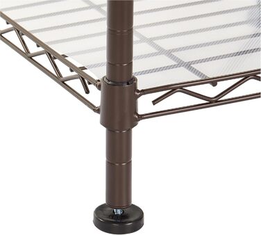 Розсувна відкрита шафа Storeo Basics з 10 полицями з регульованою висотою - максимальна вага 521 кг, від 35,6 на 147 до 160 на 182,9 см, бронза