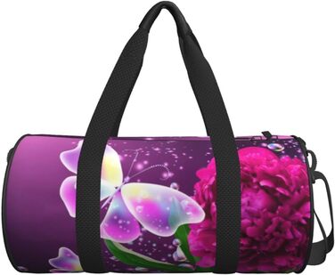 Універсальна дорожня сумка Метелики в квітах - спортивна сумка для чоловіків та жінок, ідеальна для подорожей та занять спортом