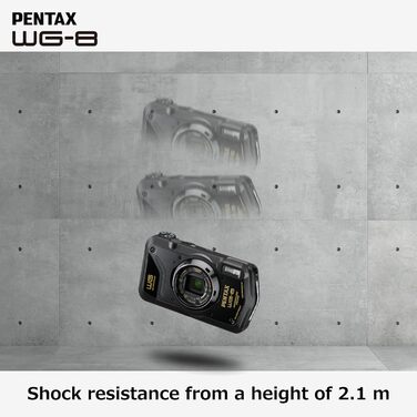 Чорна всепогодна пригодницька камера з чудовими водонепроникними, пило- та ударостійкими характеристиками, універсальним кільцевим освітленням для макрозйомки та функцією веб-камери, 8