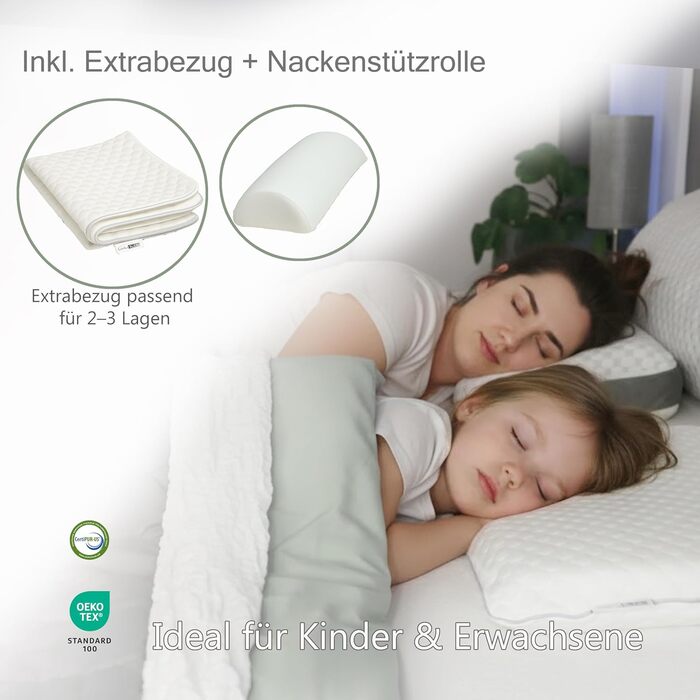 Подушка для шиї з піни з ефектом пам&39яті Ергономічна подушка 55x35x12 см, регульована по висоті Подушка для сну на боці Подушка для сну на животі Подушка для сну на спині