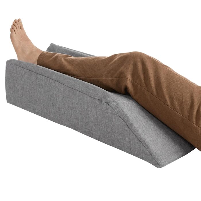 Подушка для підняття ніг Varku, подушка для ніг з піни з ефектом пам&39яті, м&39яка та дихаюча водонепроникна подушка для полегшення болю в ногах, 65 x 20 x 15 см