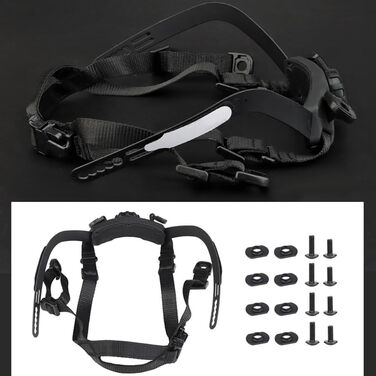 Тактична регульована система підвіски на шиї, система ремінця для підборіддя шолома, аксесуари для тактичних шоломів Fast Me IBH Airsoft CS