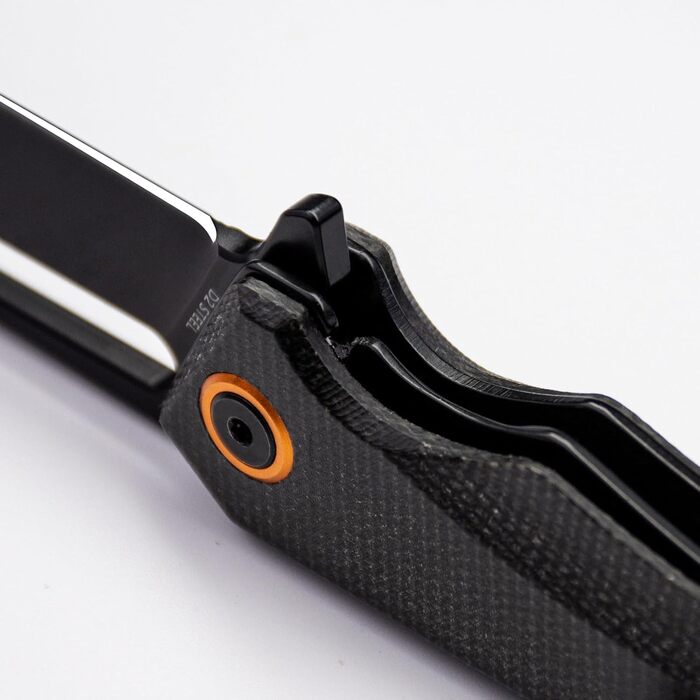 Складаний ніж NedFoss MAMBA, одноручний ніж зі сталі 9CM D2 з рукояткою Micarta, кишеньковий ніж з лайнерним замком та шарикопідши