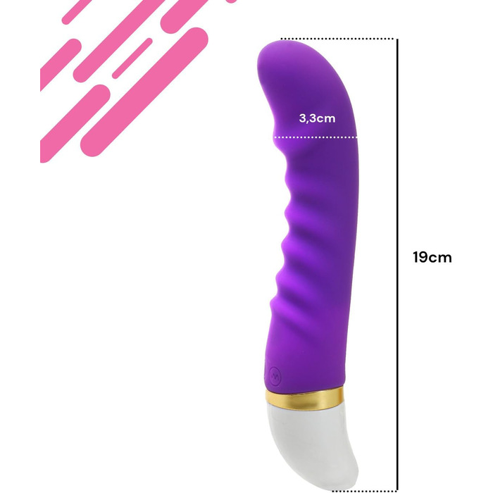 Класичний вібратор для жінок Future of your pleasure Sensual 19 см, діаметр 3,5 см, сильна вібрація, силіконовий, стимуляція G-точки, для пар, FOPS W36-3 (тихий)
