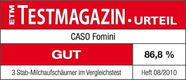 Піноутворювач для молока Caso Fomini, з пружиною з нержавіючої сталі та підставкою з нержавіючої сталі, для швидкого спінювання мо