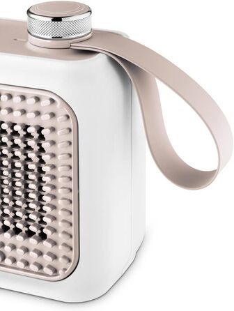 Настільний керамічний тепловентилятор De'Longhi Capsule Desk HFX10B03.PK, тихий міні-швидкий обігрівач, регульована решітка, захис