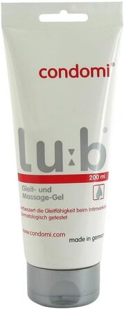 Водний гель-лубрикант та масажний гель Condomi Lu:b, 200 мл