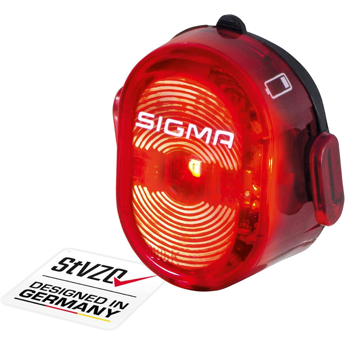 Комплект освітлення для велосипеда SIGMA Aura 60 USB/Nugget II Передні та задні ліхтарі, схвалені StVZO, працюють від батарейок