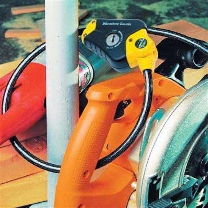 Трос з пітона 4,50 м x Ø 10 мм - жовта головка замка з пітона з 3 положеннями 4,5 м, 8420EURD -