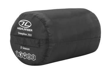 Спальний мішок Highlander Sleepline 250 Mummy/+5°C Charcoal Left (SB035-CH)