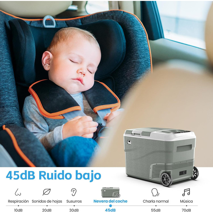 Портативний електричний холодильник, 38 л, подвійна зона охолодження, портативний, 12 В / 24 В постійного струму 100 240 Вольт змі