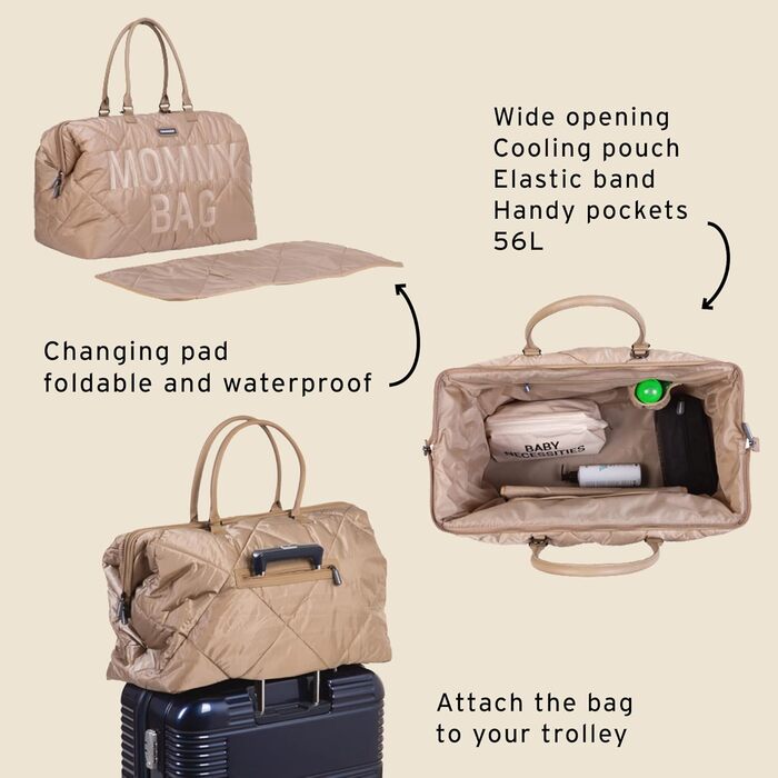Сумка для мами, пеленальна сумка, для вагітних, дорожня сумка, велика місткість, пеленальний килимок, регульований плечовий ремінь
