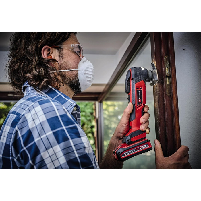 Професійний акумуляторний мультиінструмент Einhell TP-MG 18 Li BL-Solo PXC (18 В, антивібраційний, безщітковий, 3 функції, магнітне кріплення, вкл. аксесуари, без акумулятора) без акумулятора та зарядного пристрою