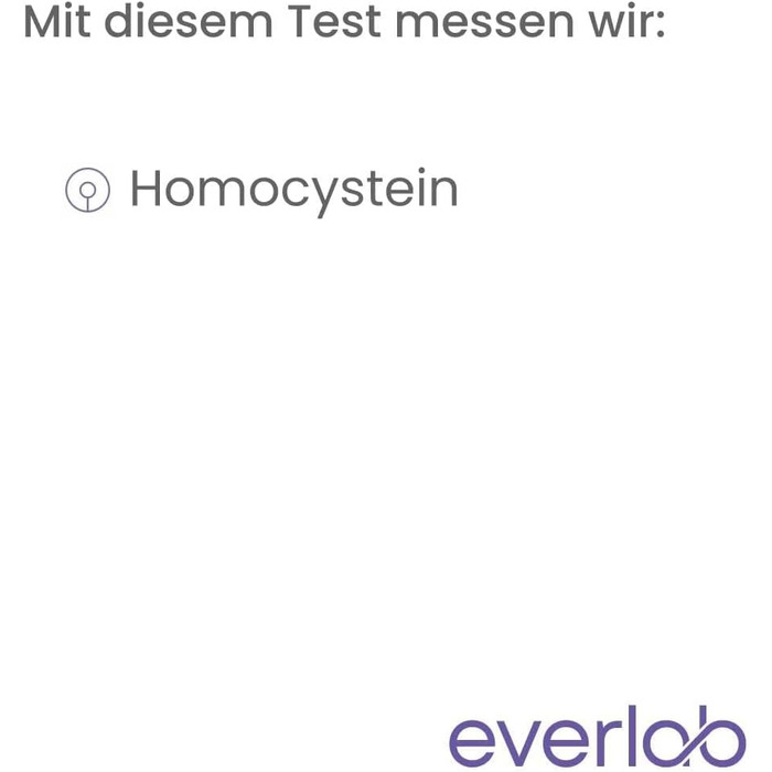 Тест на гомоцистеїн EVERLAB - перевірте рівень гомоцистеїну швидко та легко Рання діагностика серцево-судинних захворювань Самотест для домашнього використання