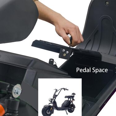 Двоколісний електричний скутер серії SISCOO X17 48В жирові шини невеликий скутер 12AH 24KM діапазон електричний міні-сітікоко