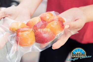 Вакуумні рулони BOTTINI 20x600 см, пакети з фольги PREMIUM, sous vide, для кожного ущільнювача фольги та вакуумного пакувальника, рулони з фольги для харчових продуктів, 4