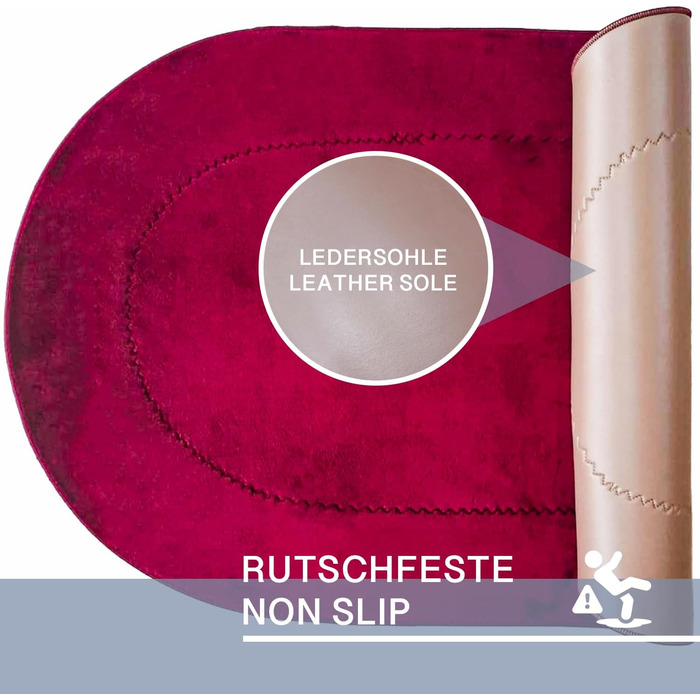 Комплект із 2 нековзних килимків для ванни сливового кольору зі шкіряною підошвою М&39які килимки для ванни та душу Для ванни, душу та туалету Килимки для ванни, які можна прати в пральній машині Rixos