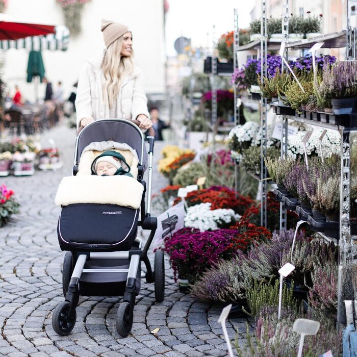 Муфта для ніг Hofbrucker Polaris - Тепла та затишна, ідеально підходить для немовлят та малюків, високоякісна овчина, підходить дл