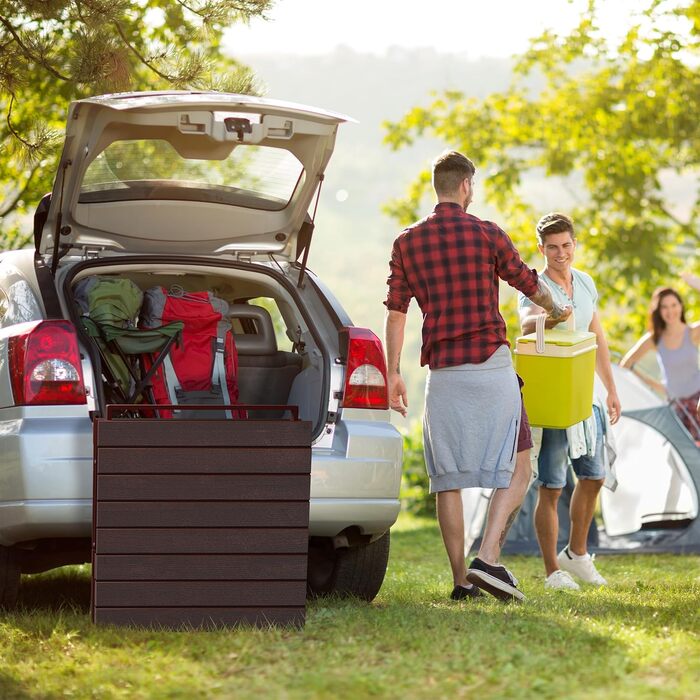 Розкладний садовий стіл Relaxdays, пластик, сталь, 8 місць, сірий Кемпінговий стіл, ширина 166 - 215 см, водонепроникний