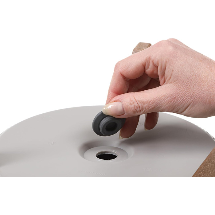 Квітковий горщик MELTOM з ніжками-вставкою, горщик для трав, еко-перероблений (антрацит, XL - 47 см) XL - 47 см антрацит