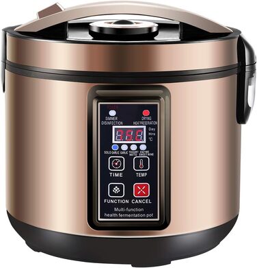 Машина для йогурту MLGB 6 л, ферментер чорного часнику, машина для кімчі, повністю автоматична машина для солодкого рисового вина, багатофункціональний ферментатор Natto Machine Black-gold 6L