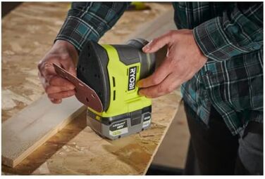 Трикутна шліфувальна машина RYOBI RPS18-0 18V OnePlus без акумулятора та зарядного пристрою 10 шліфувальних листів SCS10A зернисті