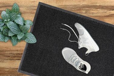 Килимок для дверей andiamo Easy - Килимок для входу, килимок для бруду та килимок для прихожей - Килимок для передпокою ефективно поглинає бруд - 120 x 180 см антрацитового кольору 120 x 180 см (Прямокутний) Антрацит