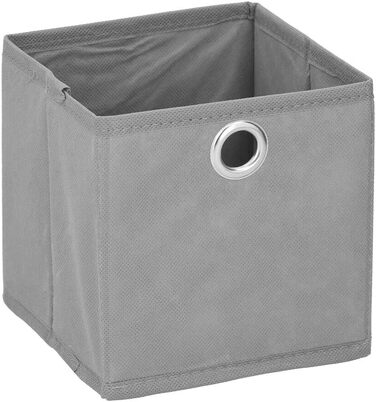 Набір із 10 складних коробок для зберігання, приблизно 15x15x15 см, сірий - кубоподібні коробки для зберігання, складні, вставні кошики, органайзери для шухляд, органайзери для білизни, кошики з тканинними полицями, маленькі складні коробки