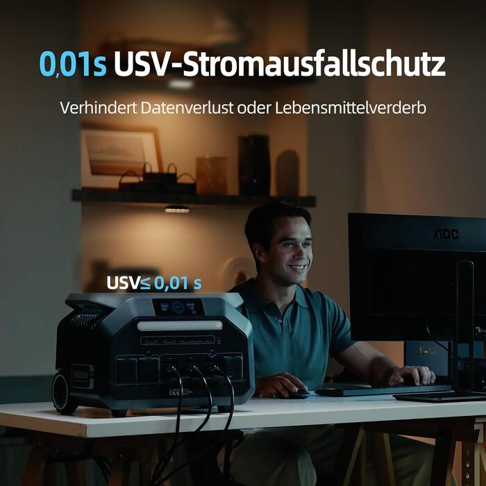 Сонячний генератор IEEE 3200 Вт P3200 з 2 сонячними панелями по 200 Вт, портативна електростанція потужністю 2048 Втгод, акумулятор LiFePO4, зарядка від 0 до 80 за 45 хвилин, додаток, 16 портів, портативна електростанція для кемпінгу/кемперів/аварійного ж