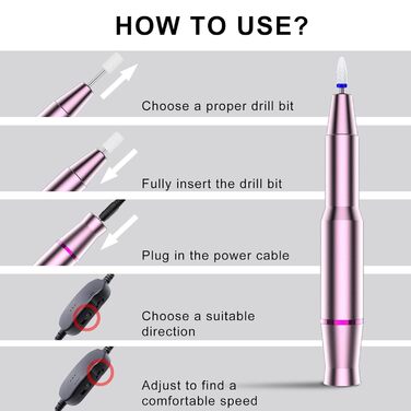 Електричний фрезер для нігтів Xoali 25000 об/хв