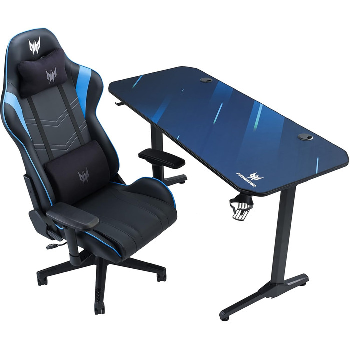 Ігровий стіл Acer Predator 140 x 60 см - Ігровий стіл із чохлом для килимка для миші, відділенням для геймпада, двома каналами для організації кабелів, тримачем для гарнітури та чашки, ігровий стіл GP.OTH11.03L