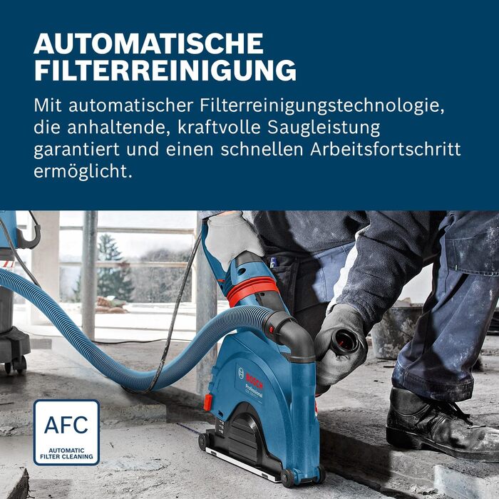 Професійний пилосос Bosch Professional GAS 35 M AFC для вологого та сухого прибирання (потужність 1200 Вт, резервуар 35 л, шланг 5 м)