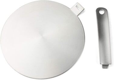 Індукційний адаптер, диск перетворювача для індукційної плити, пластина розсіювача тепла, з ручкою та дном, 20 см 20 см