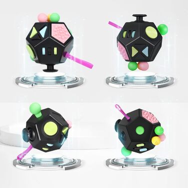 З 12 сторонами, іграшка Infinity Cube Fidget Anti Stress Cube для дорослих, дітей із СДУГ, СДУГ, РАС, СДУГ