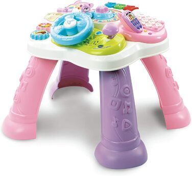 Барвистий дитячий ігровий стіл із 6 ігровими полями та інтерактивними елементами Вивчайте кольори, цифри, тварин, музику та форми