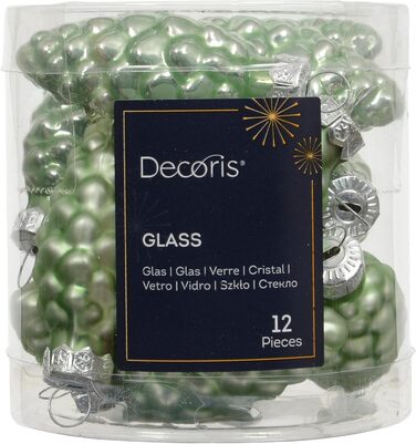 Ялинкові прикраси у формі шишки 12 шт зелені Kaemingk