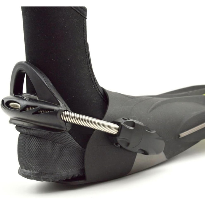 Ремінці для ласт з нержавіючої сталі для дайвінгу, ремінці для ласт з нержавіючої сталі, 2 ремінці для банджі-дайвінгу, нековзні ремінці для ласт, хороша міцність, для Cressi, Mares Fin (M, чорний) M Чорний