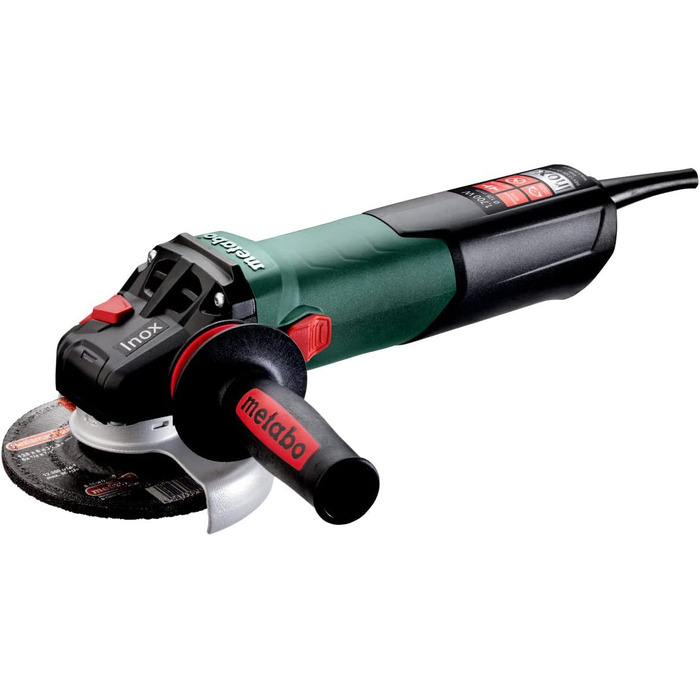 Кутова шліфувальна машина Metabo WEV 17-125 Quick Inox (600517000) коробка з регулюванням швидкості, швидкозатискна гайка, 1700 Вт