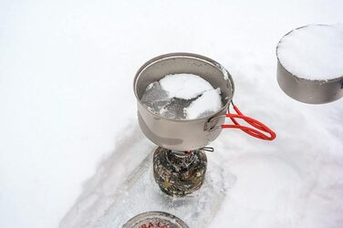 Легкий титановий кемпінговий горщик EVERNEW зі складною ручкою, 600 та 900