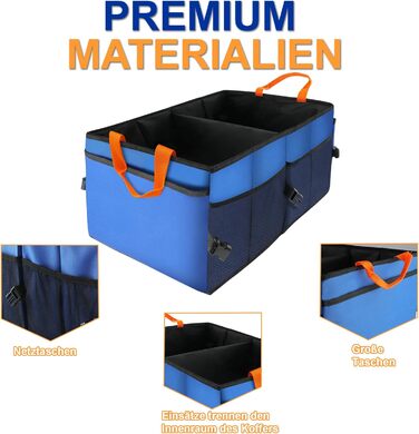 Преміум сумка для багажника авто, практичний органайзер з міцного оксфорду 600D, водонепроникна, з антиковзким покриттям та ручками. Компактна сумка-бокс для автомобіля, кемпінгу та зберігання речей (36л)