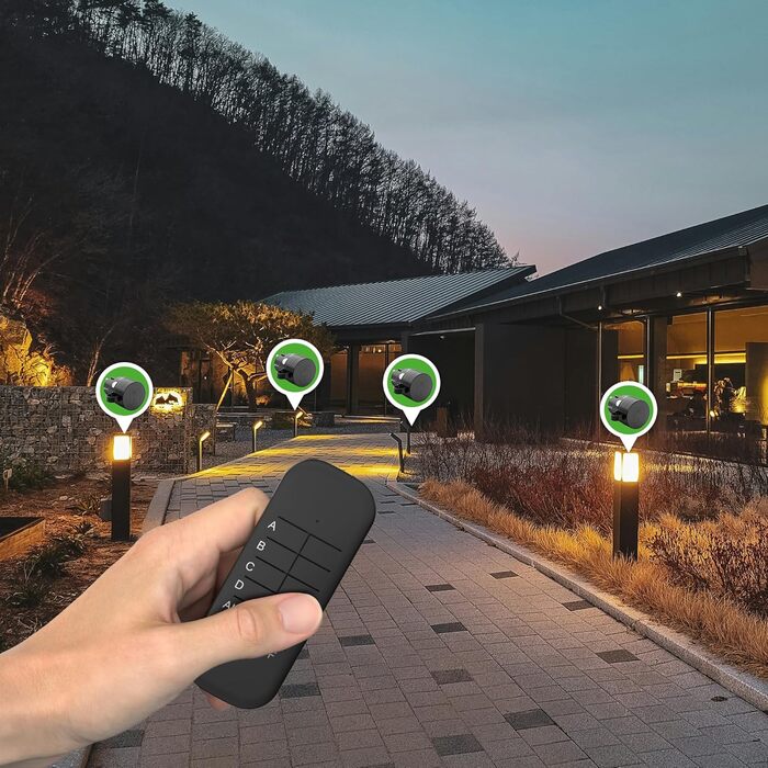 Бездротові розетки conecto з дистанційним керуванням назовні, 2300 Вт, 230 В, 1 х розетка з бездротовим пультом, зовнішній комплект, IP44, енергозбереження, радіус дії 30 м, чорний