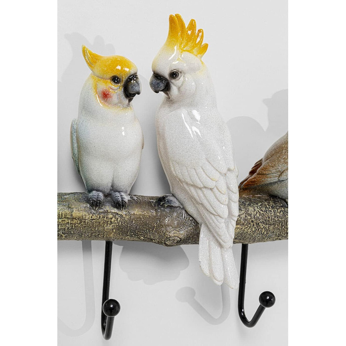Вішалка Kare Design настінна Exotic Birds, різнокольорова, настінна, сталеві гачки, 5 гачків, 24x54x7 см (в/ш/г)