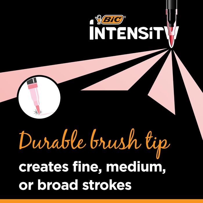 Подвійні фломастери BIC Intensity, упаковка з 6 шт. , різноманітні пастельні фломастери для розмальовок і наборів для активності дорослих