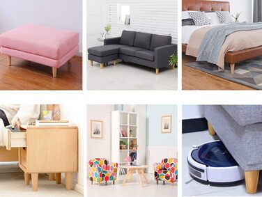 Дерев&39яні ніжки для меблів, 4 шт., конічні ніжки для меблів, змінні ніжки для дивана 12 см, дерев&39яні ніжки для меблів, ніжки для шаф, ніжки для шафи з монтажною пластиною, гумові накладки для столу, дивана, ліжка, шафи, кушетки, 4 шт./12 см