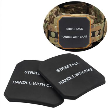 Дюймів військовий жилет EVA бічна пластина накладка тактичний страйкбольний мисливський жилет бронежилет манекен пластина захисна бічна накладка панель SAPI розміром чорний, 2 шт., 6x6