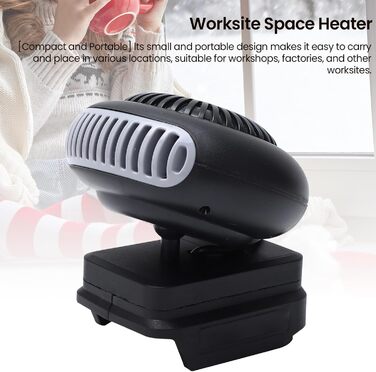 Автомобільний обігрівач з акумулятором, міні-додатковий обігрівач, акумуляторний вентилятор-обігрівач з 2 режимами (30-80C), захистом від перекидання та USB-портом, швидким нагріванням, антиобледенителем, підігрівом вікон автомобіля (акумулятор 2000 мАг*2